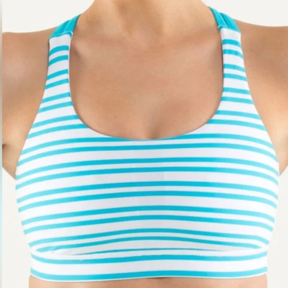 Lululemon Athletica Energy Bra Twin Stripe Spry Blue